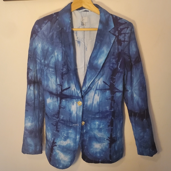 Hand Crafted Jackets & Blazers - Shibori Tie Dye Blazer
